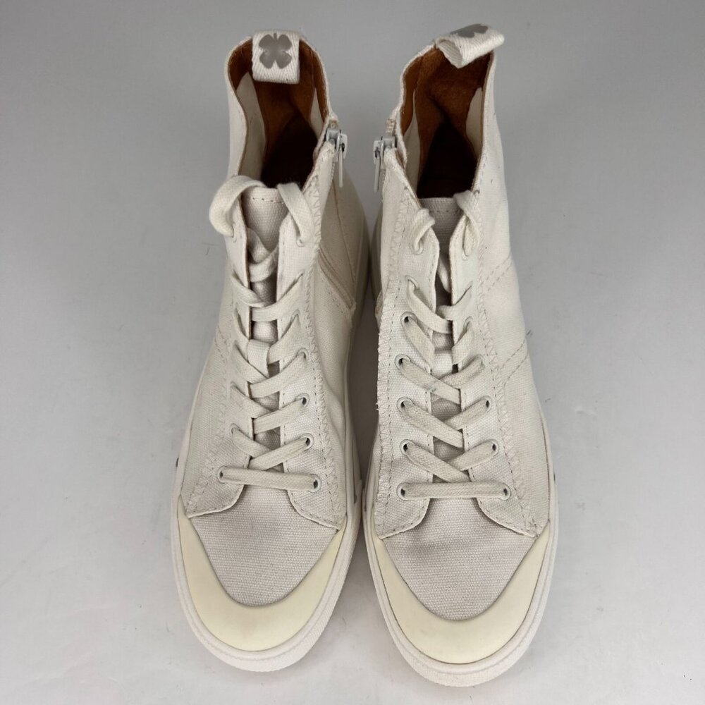 Lucky Brand Womens Eisley White Hi Top Comfort Lace Up Canvas Size 8 M Sneakers - Picture 4 of 9